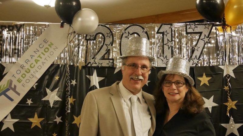 Blair and TEF board member Sue Gibson ringing in 2017.